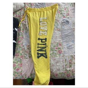 PINK Victoria Secret Yellow Sweatpants